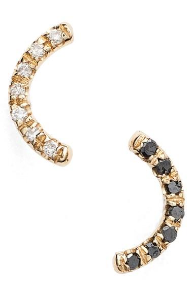 Women's Wwake 'micropave Arc' Diamond Earrings