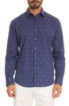 Men's Robert Graham Vidin Regular Fit Jacquard Dot Sport Shirt - Blue