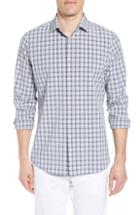 Men's Mizzen+main Briscoe Slim Fit Check Performance Sport Shirt, Size - Pink
