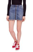 Women's We The Free By Free People Zip It Up Denim Miniskirt - Blue