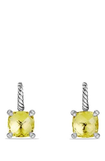 Women's David Yurman 'chatelaine' Drop Earrings With Semiprecious Stones And Diamonds