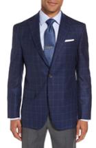 Men's David Donahue Conner Classic Fit Sport Coat R - Blue