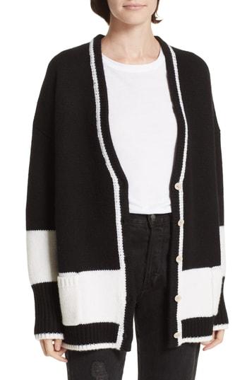 Women's La Ligne Martha Cashmere & Wool Cardigan - Black