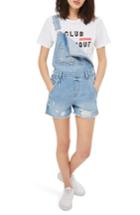 Women's Topshop Boyfriend Short Overall Us (fits Like 2-4) - Blue