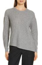 Women's Nordstrom Signature Cable Mix Asymmetrical Cashmere Sweater - Grey