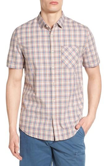 Men's Jeremiah Solana Regular Fit Herringbone Plaid Sport Shirt, Size - Metallic