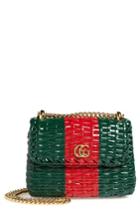 Gucci Small Linea Cestino Glazed Wicker Shoulder Bag -