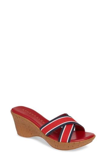 Women's Athena Alexander Seymour Wedge Slide Sandal M - Red