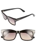Women's Tom Ford Frederick 54mm Sunglasses - Shiny Black/ Rose Gold