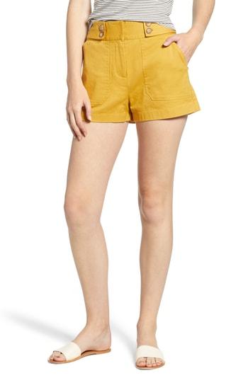 Women's Socialite High Waist Sailor Shorts - Yellow