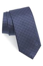 Men's Salvatore Ferragamo Grid Silk Tie, Size - Blue