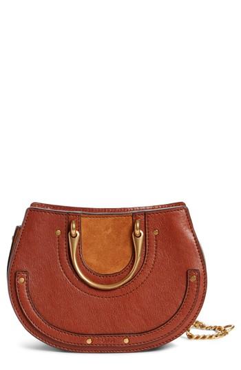 Chloe Micro Pixie Leather Top Handle Satchel - Red