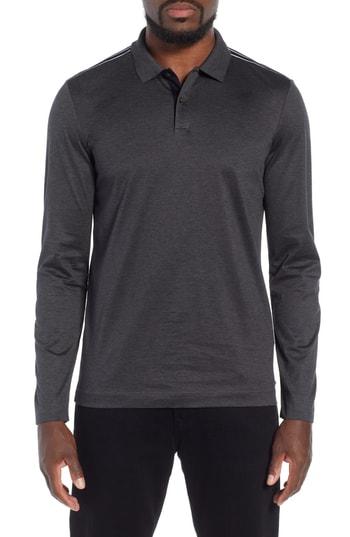 Men's Boss Pleins Slim Fit Long Sleeve Polo