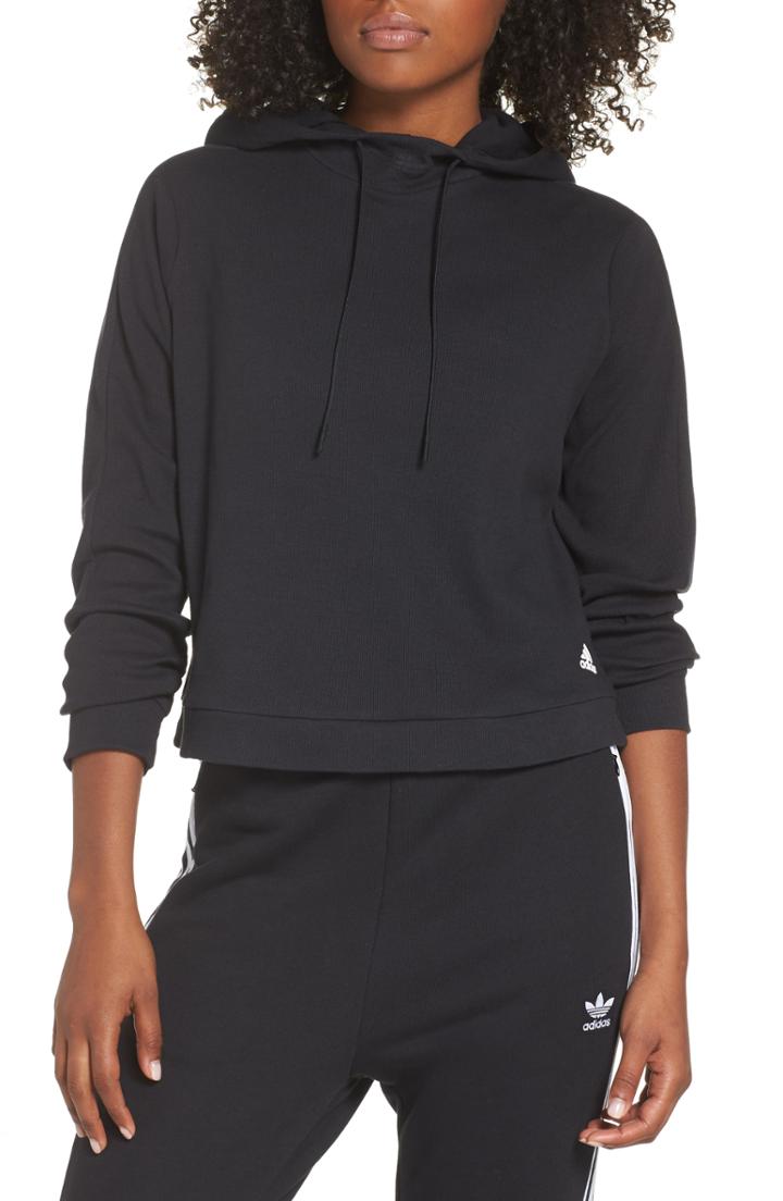 Women's Adidas Id Q4 High/low Pullover Hoodie - Black