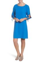 Petite Women's Eileen Fisher Silk Shift Dress P - Blue