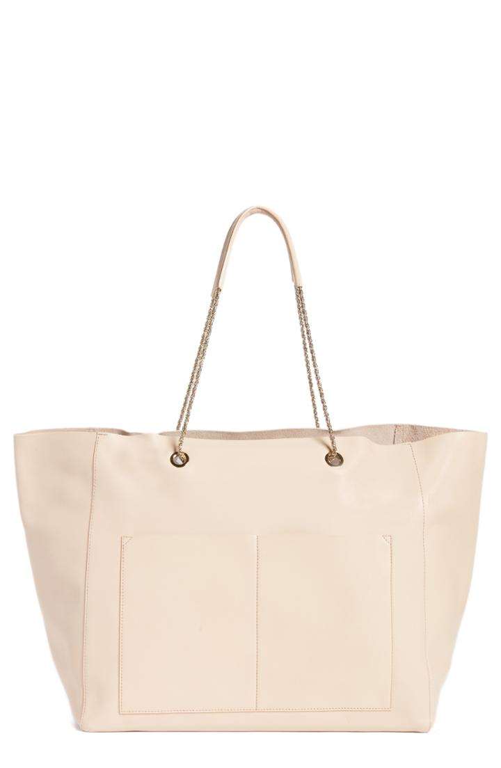 Sezane Gaby Leather Tote -