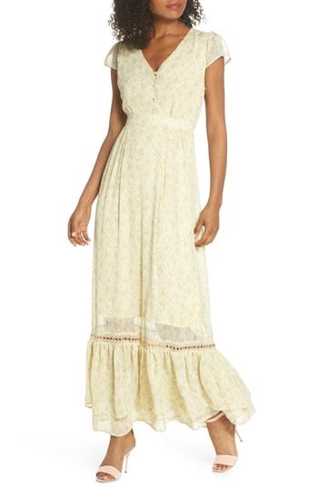 Women's First Monday Floral Maxi Dress - Yellow
