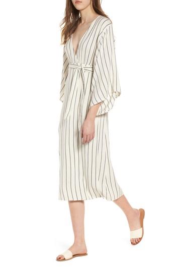Women's Billabong Robe Life Striped Midi Dress - White