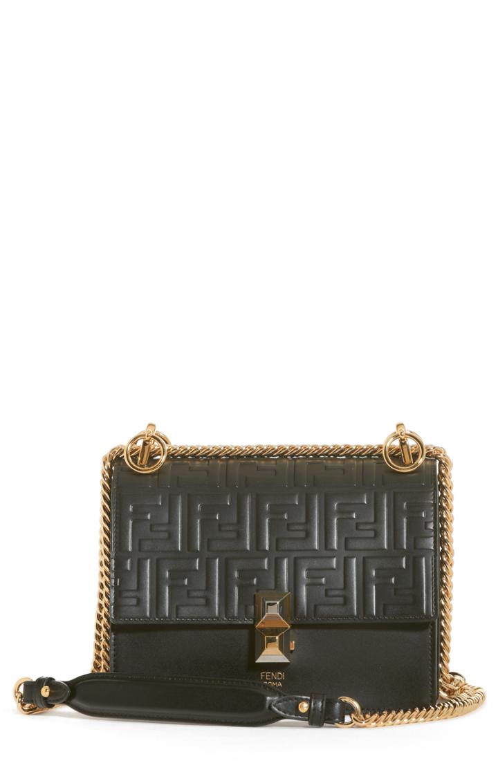 Fendi Small Kan I Liberty Leather Shoulder Bag -