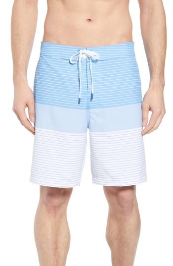 Men's Southern Tide Stripe Swim Trunks - Green