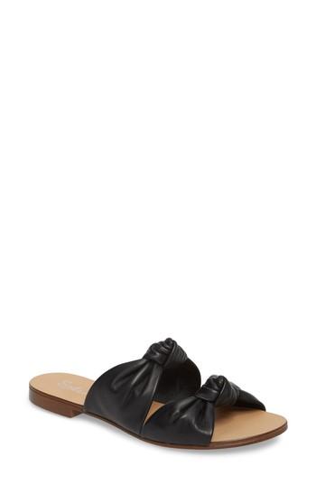 Women's Splendid Barton Double Knotted Slide Sandal .5 M - Black