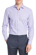 Men's Boss Mark Sharp Fit Plaid Dress Shirt .5r - Pink
