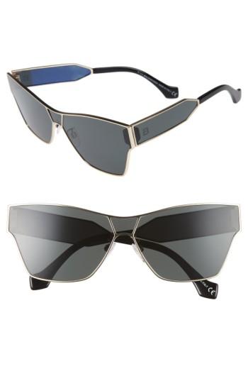 Women's Balenciaga Paris 67mm Sunglasses - Pale Gold/ Black/ Smoke