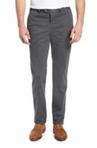 Men's Hiltl Pero Trim Fit Flat Front Chino Trousers Eu - Grey