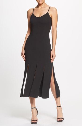 Women's Dress The Population Devon Midi Dress, Size - Black