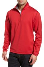 Men's Cutter & Buck Evergreen Reversible Quarter Zip Pullover - Red