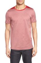 Men's Boss Tessler Stripe Mercerized Cotton T-shirt, Size - Red