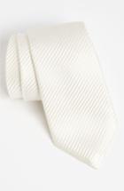Men's David Donahue Woven Silk Tie, Size - White