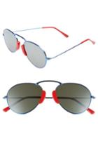Men's L.g.r. Agadir 54mm Sunglasses - Blue/ Silver Mirror