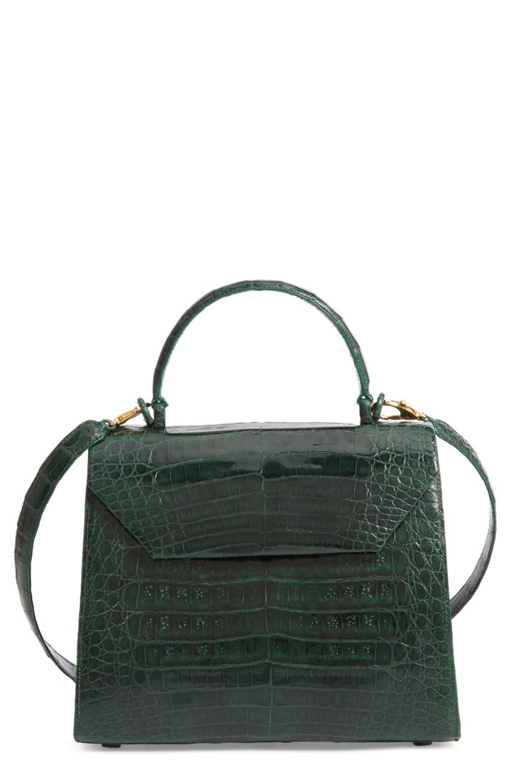 Nancy Gonzalez Medium Lily Genuine Crocodile Crossbody Bag -