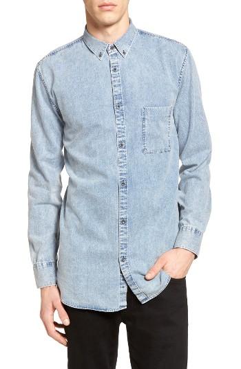 Men's Zanerobe Tiktak Seven Ft Woven Shirt - Blue