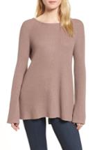 Women's Trouve Flare Sleeve Open Back Sweater, Size - Pink