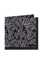 Men's Ted Baker London Palm Print Silk Pocket Square, Size - Grey