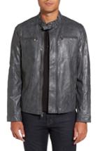 Men's Reaction Kenneth Cole Faux Leather Moto Jacket - Grey