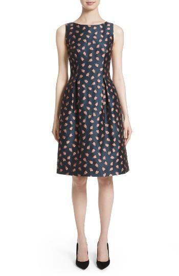Women's Lela Rose Tulip Brocade Fit & Flare Dress