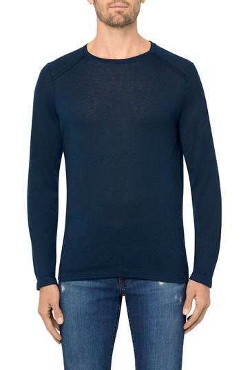 Men's J Brand Grandpa Long Sleeve Linen T-shirt - Blue