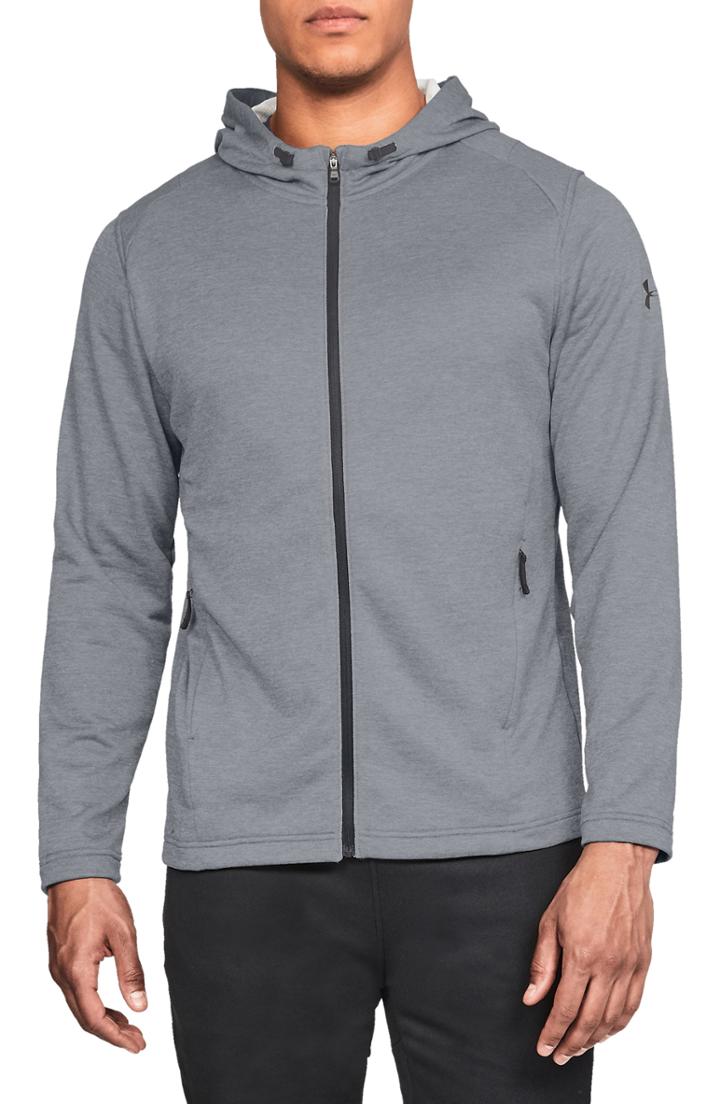 Men's Under Armour Mk-1 Terry Zip Hoodie - Grey