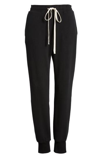 Women's Madewell Terry Trouser Sweatpants - Black