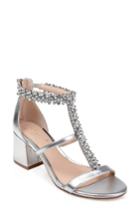 Women's Jewel Badgley Mischka Janica Block Heel Sandal .5 M - Metallic