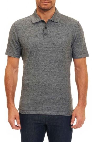 Men's Robert Graham Messenger Pique Polo - Black