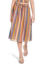 Women's June & Hudson Smocked Midi Skirt - Yellow