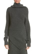 Women's Stella Mccartney Drape Virgin Wool Turtleneck Us / 36 It - Grey