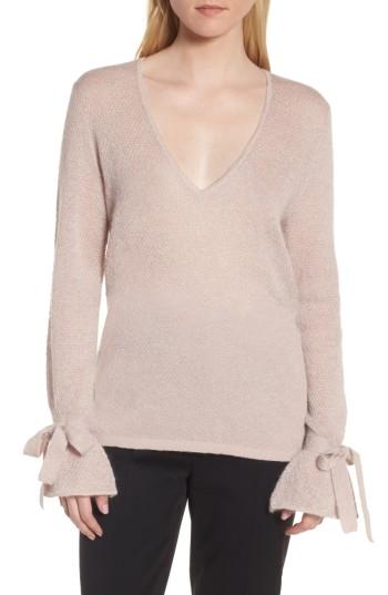 Women's Lewit Metallic Mohair Blend Sweater - Pink