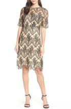 Women's Caara Scalloped Lace Shift Dress - Black