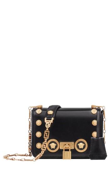 Versace Icon Studded Leather Crossbody Bag -