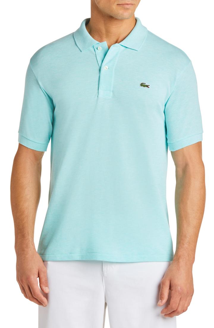 Men's Lacoste 'chine' Pique Polo (l) - Green